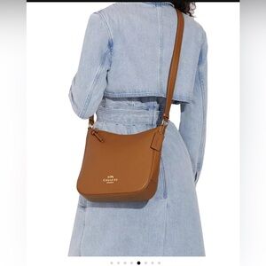 COACH! Ellie File Bag in COLOR:Gold/Light Saddle